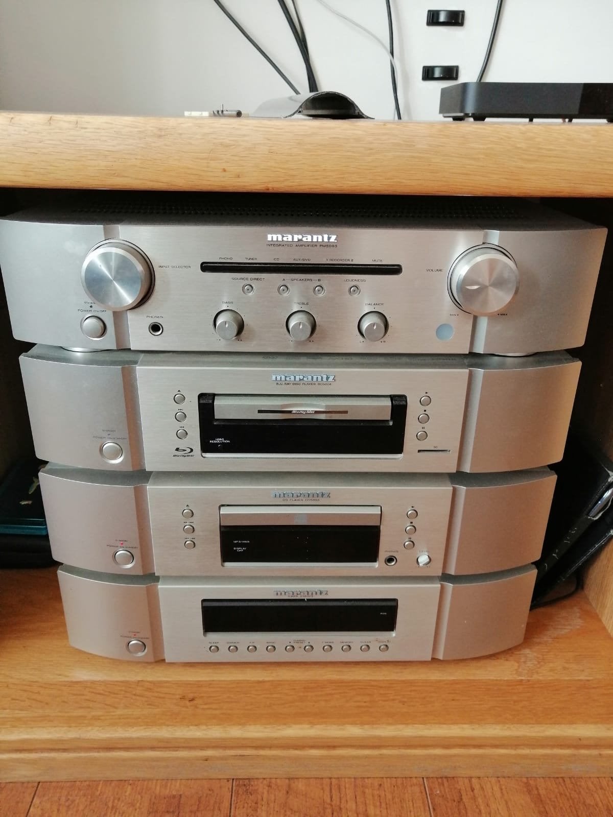 Marantz PM5003 Versterker, CD5003 CD-speler, BD5004 Blu-ray, Losse componenten, Zo goed als nieuw, Cd-speler, Ophalen