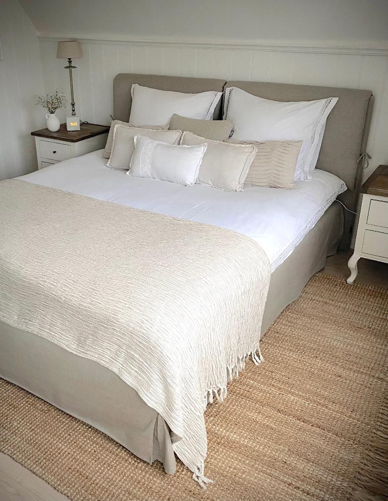 Furninova bed Noche LC gestoffeerd 160 x 200 cm taupe, Ophalen, Overige kleuren, Landelijk / Rivièra Maison, Tweepersoons