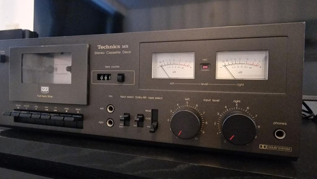 Technics M5 Stereo Cassettedeck - Vintage Cassette Speler, Audio, Tv en Foto, Cassettedecks, Ophalen, Enkel, Overige merken, Tape counter