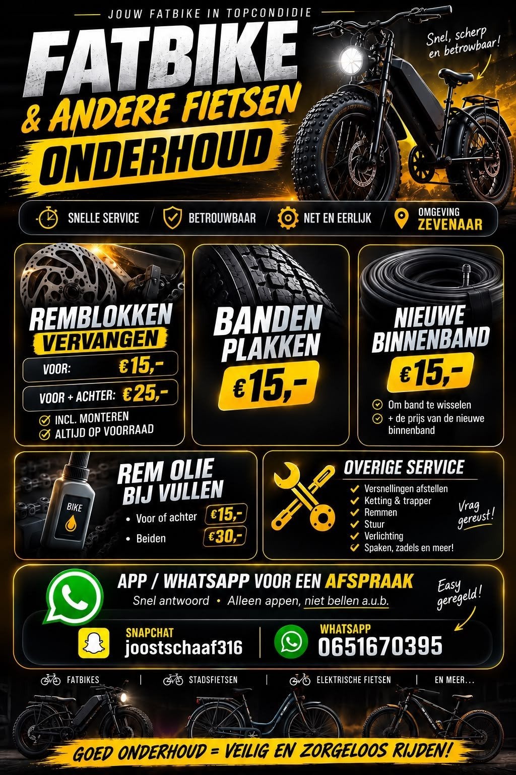 alle soorten reparaties, Tickets en Kaartjes, Eén persoon