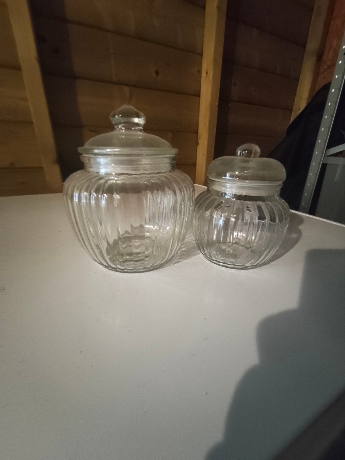 Voorraad potjes en botervloot met deksel- glas, Ophalen, Overige kleuren, Glas, Minder dan 50 cm