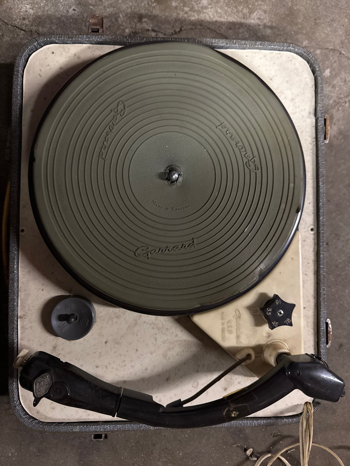 Vintage Garrard 4SP Platenspeler - Made in England, Audio, Tv en Foto, Ophalen of Verzenden, Niet werkend, Platenspeler, Overige merken