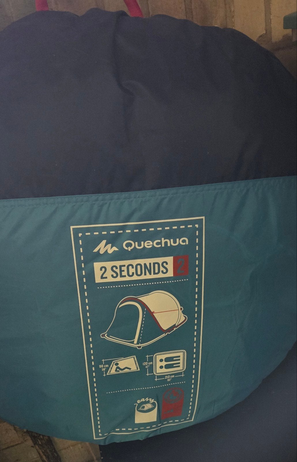 Quechua 2 Seconds tent - 2 persoons pop-up tent, Ophalen, Gebruikt, Tot en met 2
