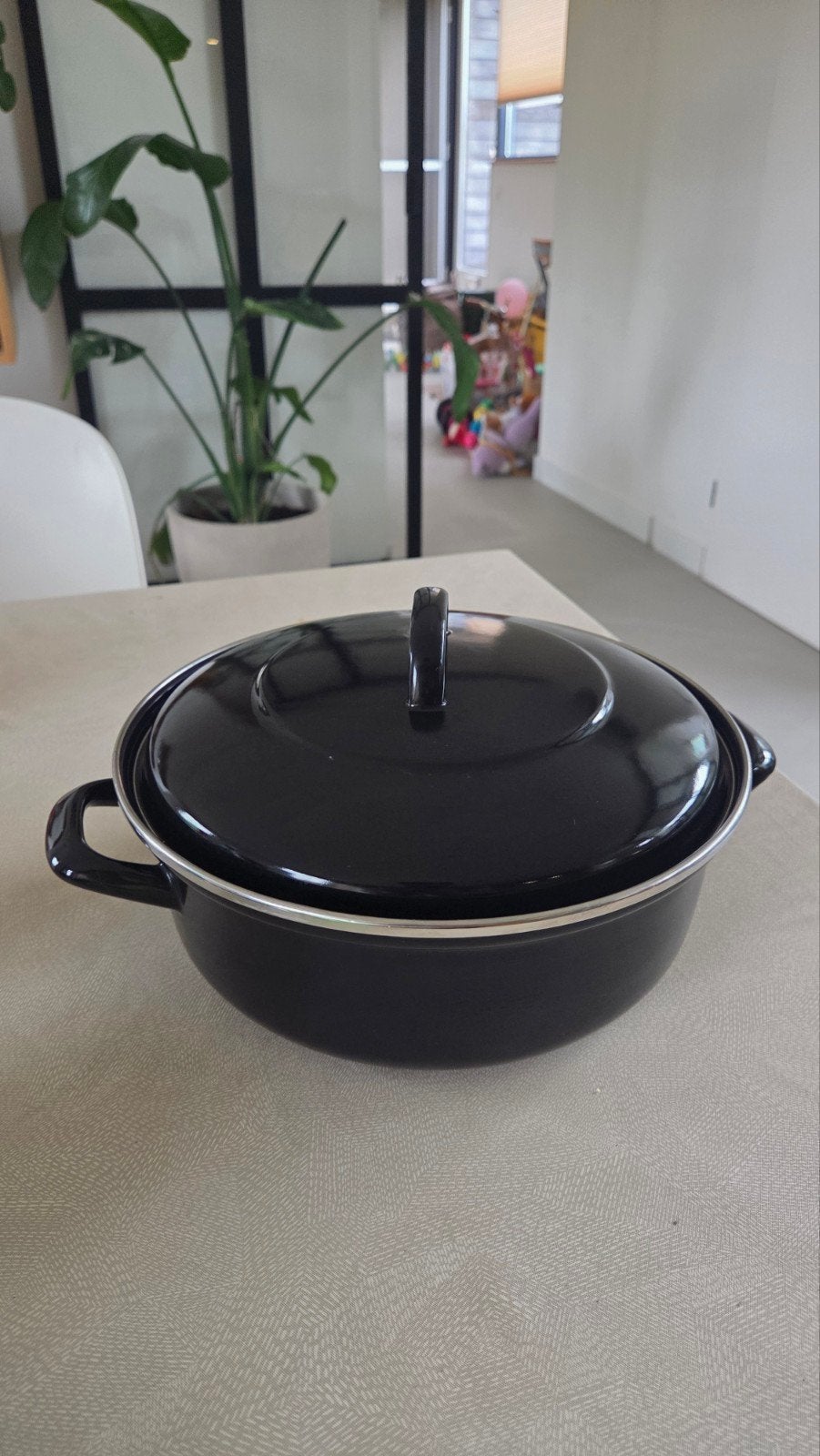 1x gebruikt: BK Fortalit Stoof/Braadpan 28 cm, Ophalen, Gebruikt, Gietijzer, Koekenpan of Braadpan
