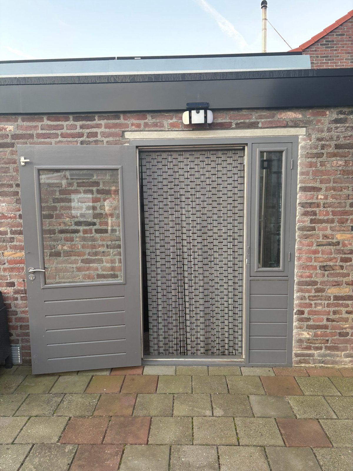 Buitendeur met zijraam, Ophalen, Gebruikt, 120 cm of meer, Buitendeur