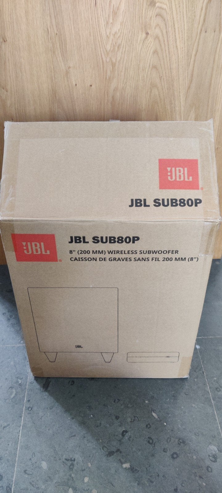 JBL SUB80P 8" (200 MM) Draadloze Subwoofer, Ophalen, WiFi, Minder dan 60 watt, Subwoofer