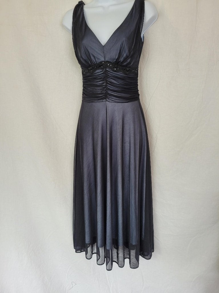 Elegante zwart-blauwe jurk mt 34 merk Yessica, ., Zwart, Ophalen of Verzenden, Zo goed als nieuw
