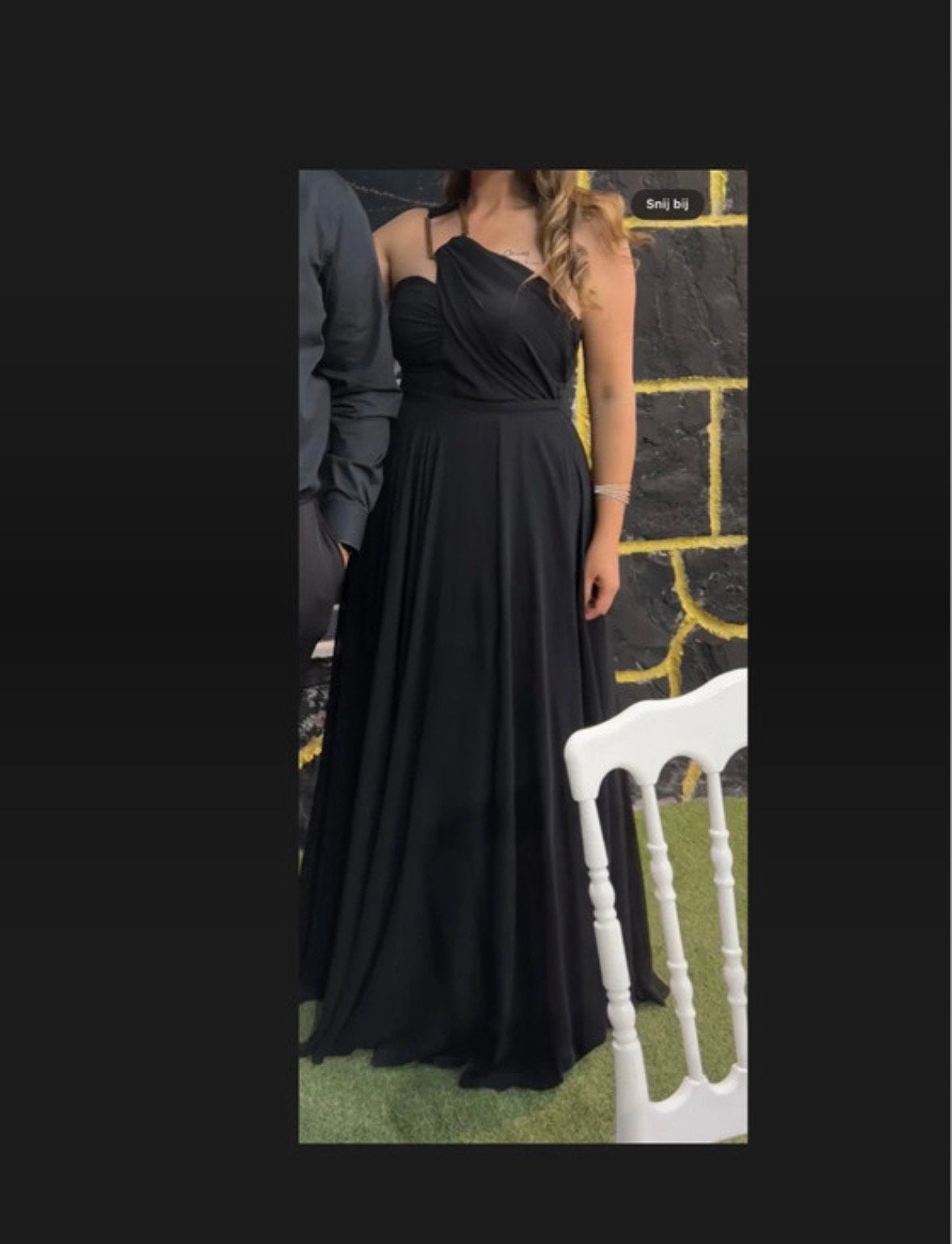 Abiye / avondjurk zwart, Kleding | Dames, Ophalen of Verzenden, Zo goed als nieuw, Zwart, Galajurk