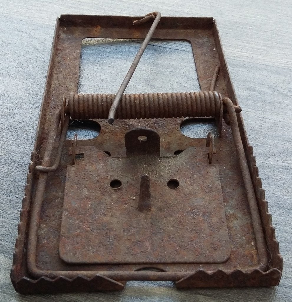 Model omstreeks 1940 -1950 Antieke Rattenval Rat Ratten Klem, Ophalen of Verzenden