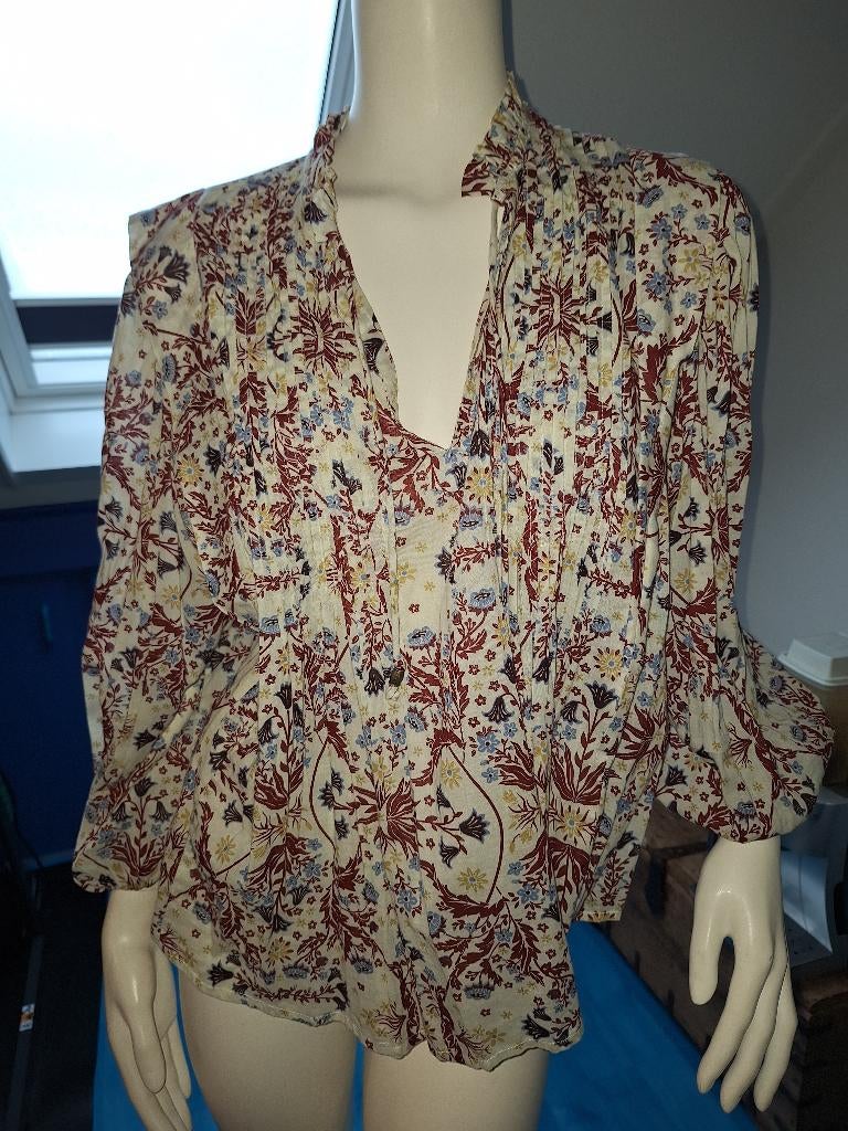 gebloemd blousje lonneke nooteboom mt.l zgan, Eksept by lonneke, Ophalen of Verzenden, Zo goed als nieuw, Maat 38/40 (M)