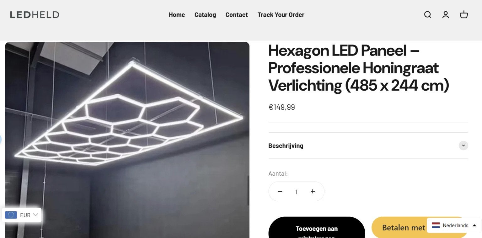 kant en klare webshop in led verlichting ter overname, Verzenden, Nieuw