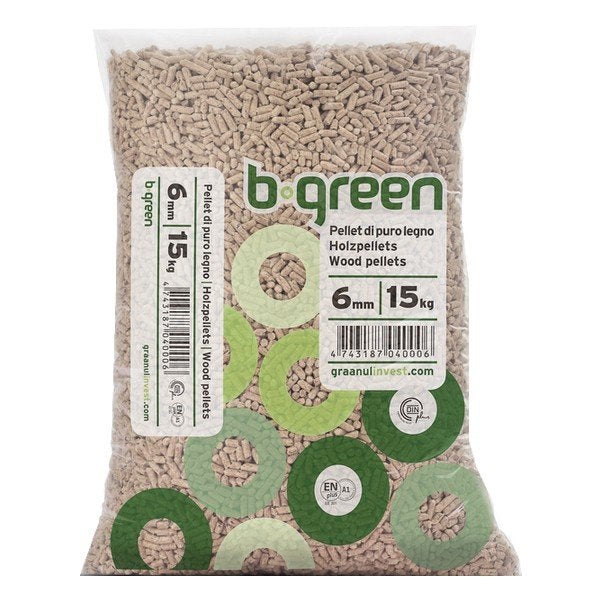 B Green hoogwaardige pelletkorrels - Schone verbranding, 3 tot 6 m³, Ophalen, Overige houtsoorten, Blokken