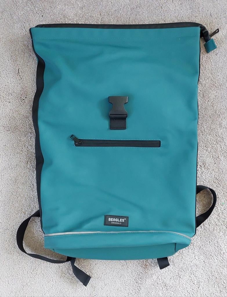 ZGAN Beagles Originals Waterdichte Rolltop Rugzak Petrol, 25 tot 40 cm, Ophalen of Verzenden, Zo goed als nieuw, Waterdicht