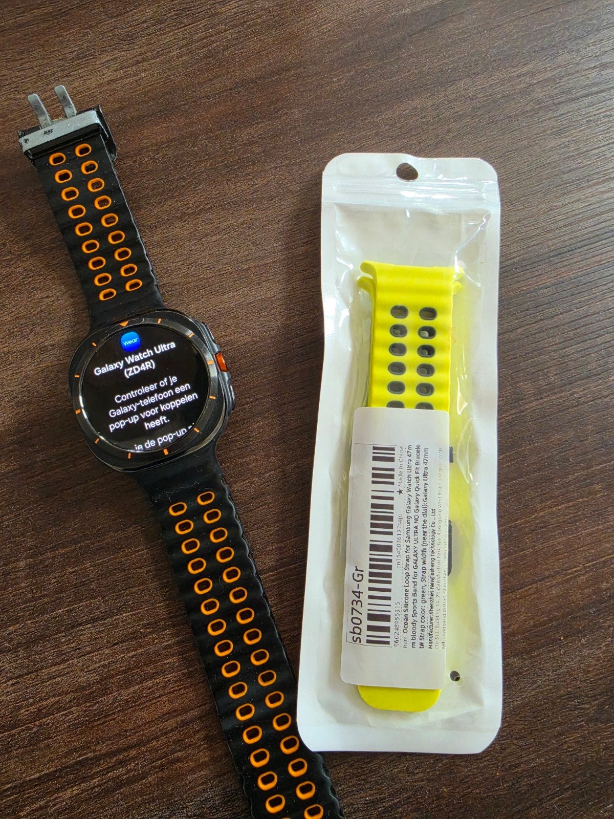 Samsung Galaxy Watch Ultra (ZD4R) met extra bandje, Calorieverbanding, Zwart, Ophalen of Verzenden, Zo goed als nieuw