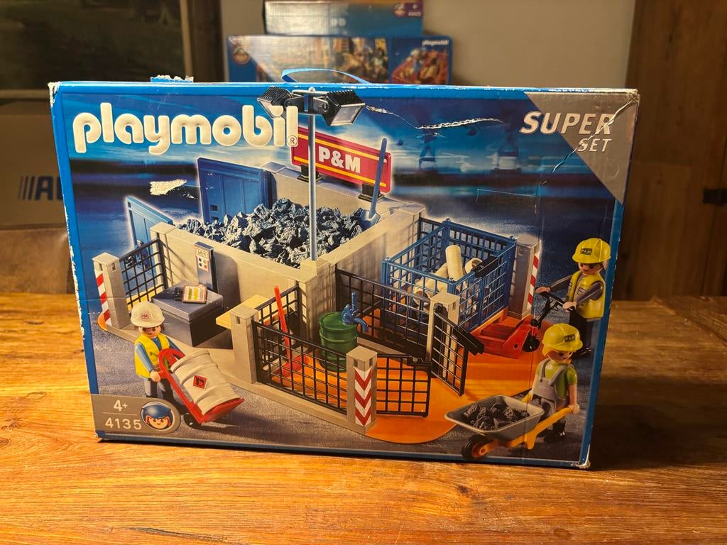 Playmobil Super Set 4135 - Bouwplaats, Kinderen en Baby's, Speelgoed | Playmobil, Ophalen of Verzenden, Gebruikt, Complete set
