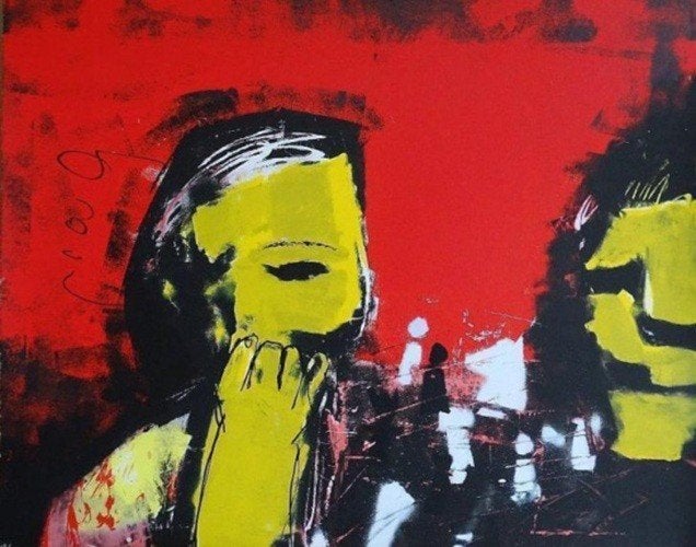 Herman Brood - "Schakers", Gesigneerd, Verzenden, Zeefdruk