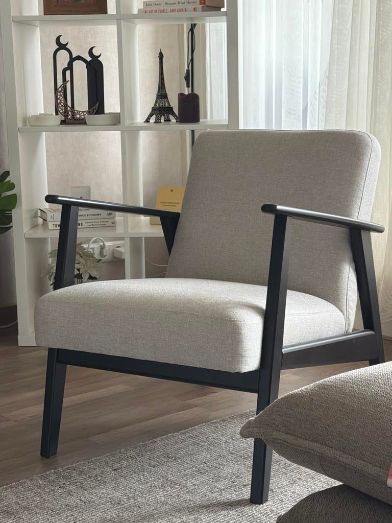 Ikea Japandi Fauteuil - Zo goed als nieuw, Ophalen, Japandi, Bruin, Zo goed als nieuw