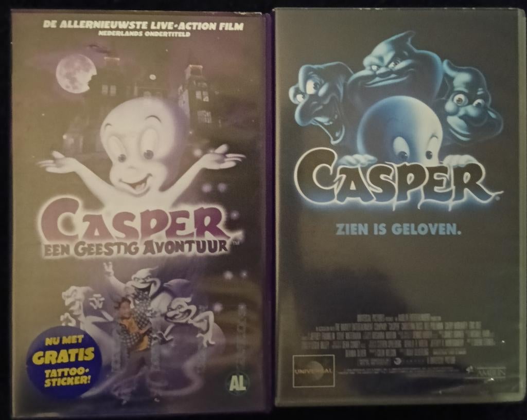 Casper 2x vhs, Vanaf 16 jaar, Ophalen of Verzenden, Zo goed als nieuw