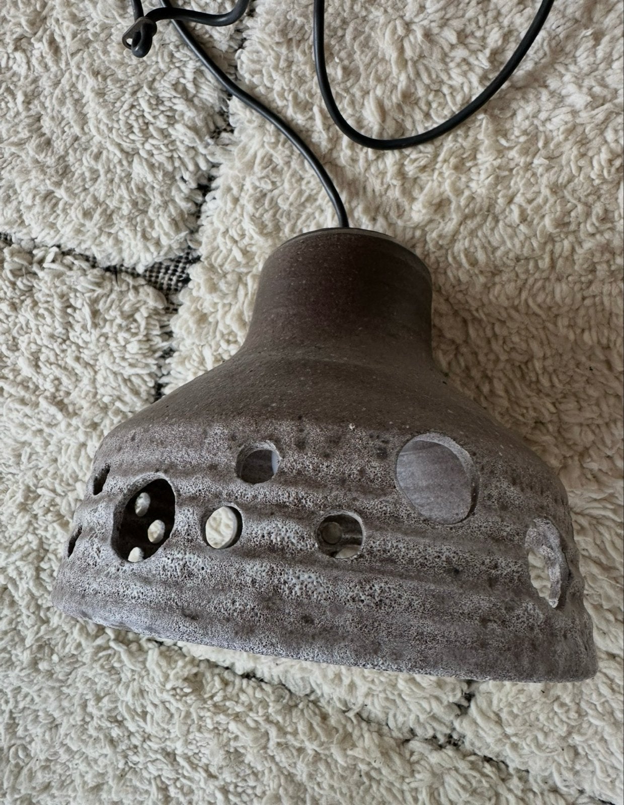 Deense Keramische Hanglamp - Space Age Design Jaren 60/70, Antiek en Kunst, Antiek | Lampen, Ophalen of Verzenden
