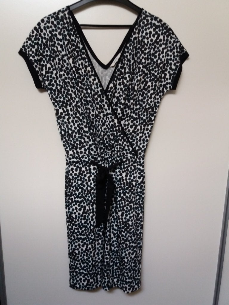 Zomerjurk in zwart/wit motief, Sandwich, mt S, Meerkleurig, Nieuw, Ophalen of Verzenden, Knielengte