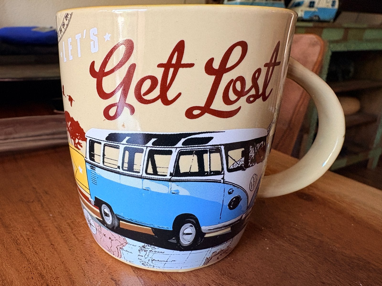 Nostalgic Art VW Camper Van Mok - Let's Get Lost, Overige typen, Ophalen of Verzenden, Zo goed als nieuw, Steen/keramiek