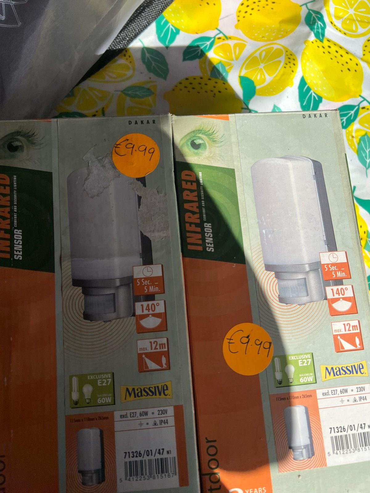 Massive Dakar Infrarood Sensor Buitenlamp E27, Ophalen of Verzenden, Nieuw, Overige merken, Overige typen