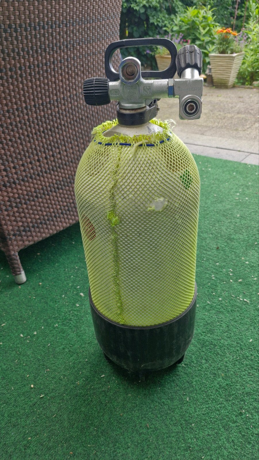 Duikfles 12 liter 200 bar goed gekeurd, Watersport en Boten, Ophalen of Verzenden, Gebruikt, Duikfles