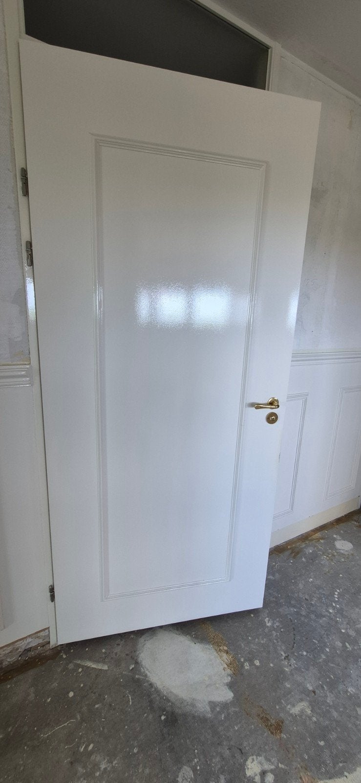 5 Witte binnendeuren (opdek) met en zonder glas, Ophalen, Gebruikt, 80 tot 100 cm, Binnendeur