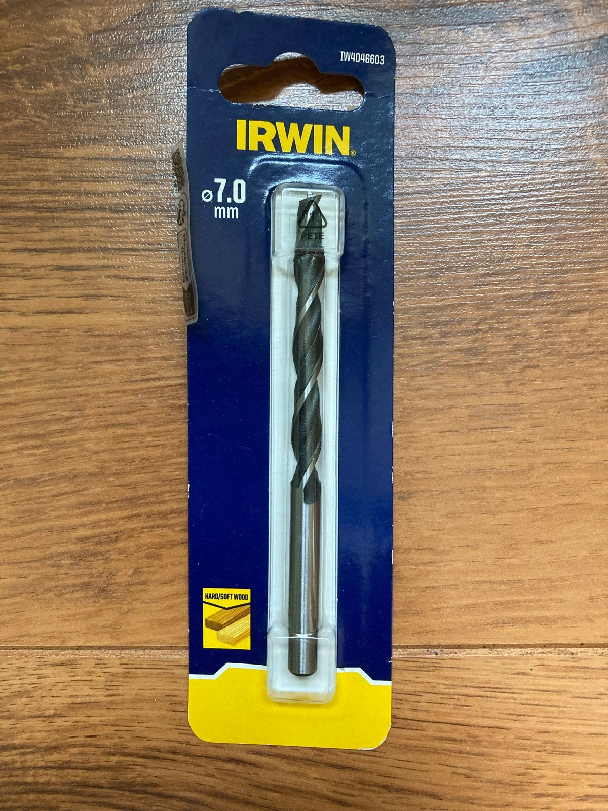 IRWIN Houtboor 7.0 mm voor hard/zacht hout, 600 watt of meer, Variabele snelheid, Overige typen, Nieuw
