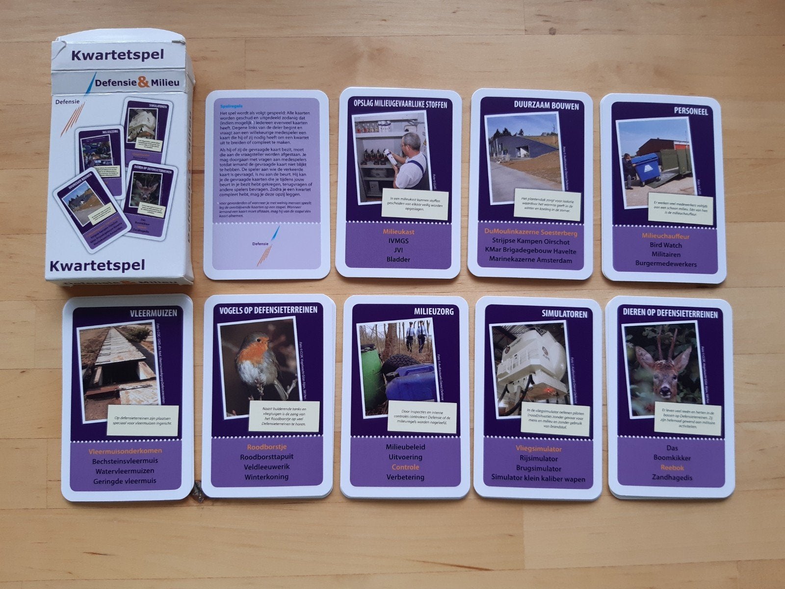 Defensie Milieu kwartet spel, Ophalen of Verzenden, Zo goed als nieuw, Kwartet(ten)