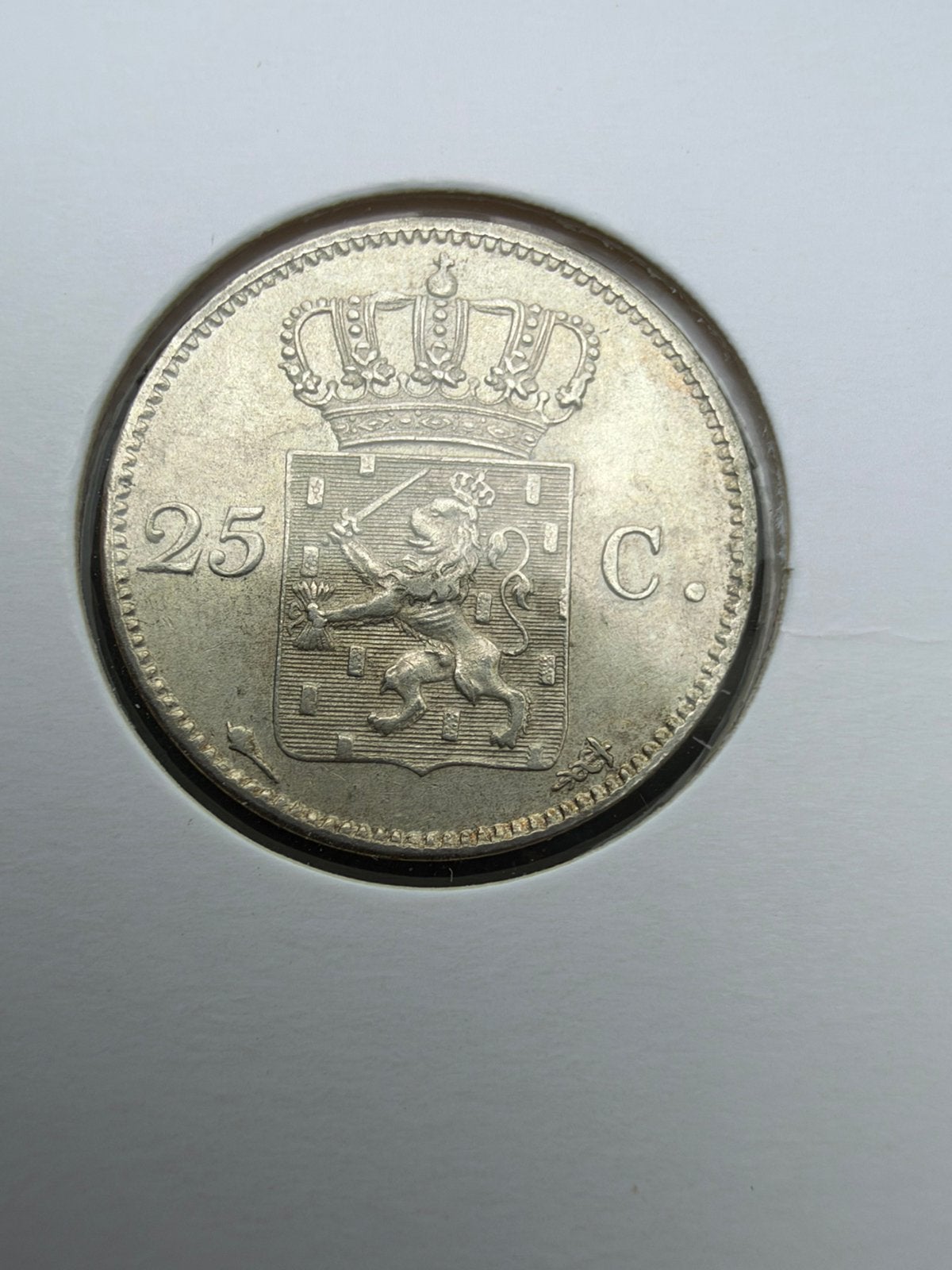 Kwartje Willem I 1825, Zilver, 25 cent, Ophalen of Verzenden, Koning Willem I