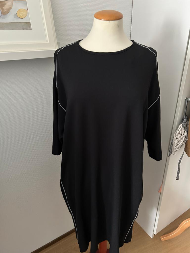 COS Trendy Vintage Jurk/Tuniek Zwart Maat L met Zakken, Zwart, Maat 42/44 (L), Ophalen of Verzenden, Gedragen