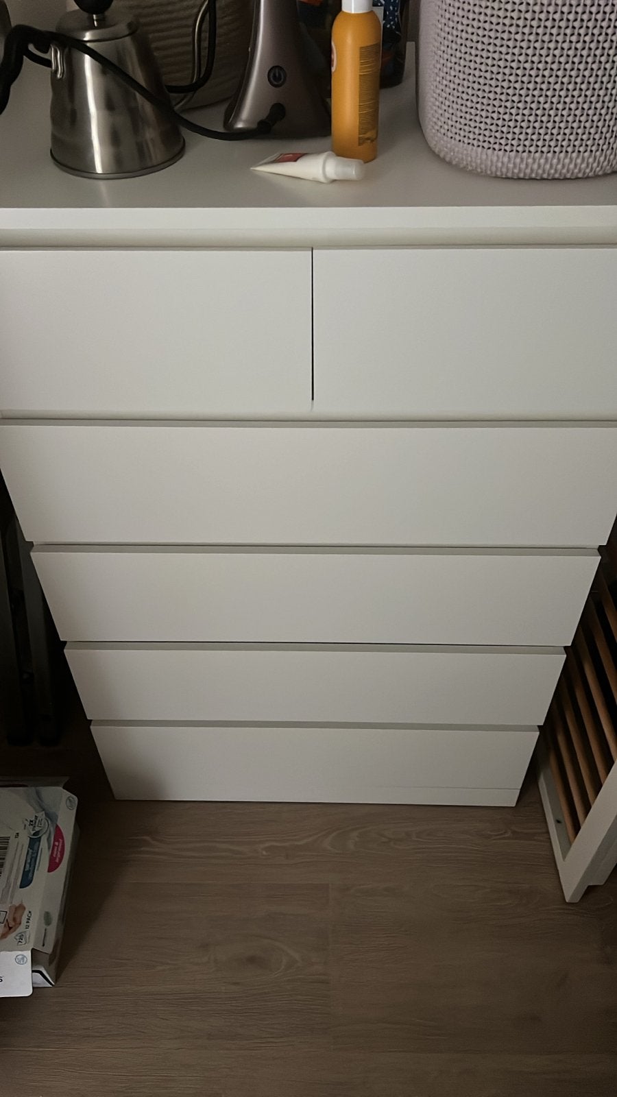 IKEA Malm ladekast wit - 6 lades, Ophalen, Gebruikt, 5 laden of meer, 100 tot 150 cm