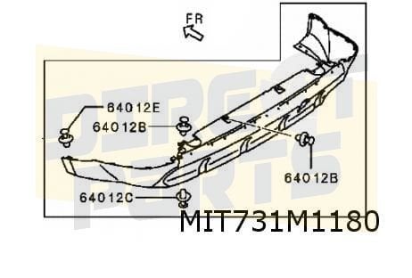 Mitsubishi Outlander (1/10-9/12) achterbumper onder (te spui