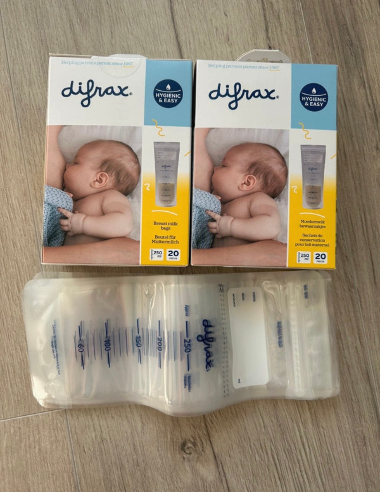 Difrax moedermelk bewaarzakjes 48 stuks nieuw, Ophalen of Verzenden, Zo goed als nieuw, Borstkolf