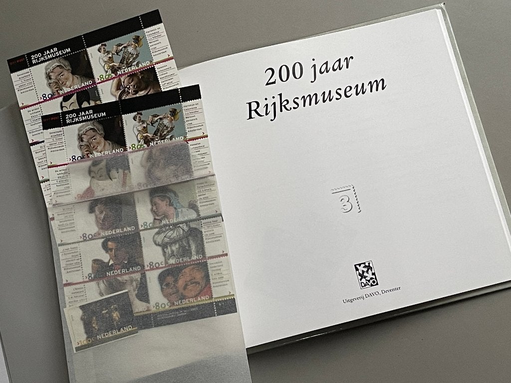 DAVO Themaboek 3 – 200 jaar Rijksmuseum met zegels, Postzegels en Munten, Ophalen of Verzenden, Na 1940, Postfris