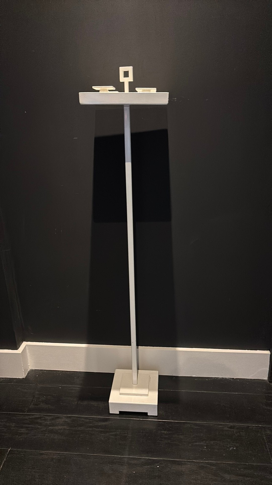 Marcel Wolterinck kaarsenstandaard 123 cm hoog, Gebruikt, Ophalen of Verzenden, Wit, Metaal