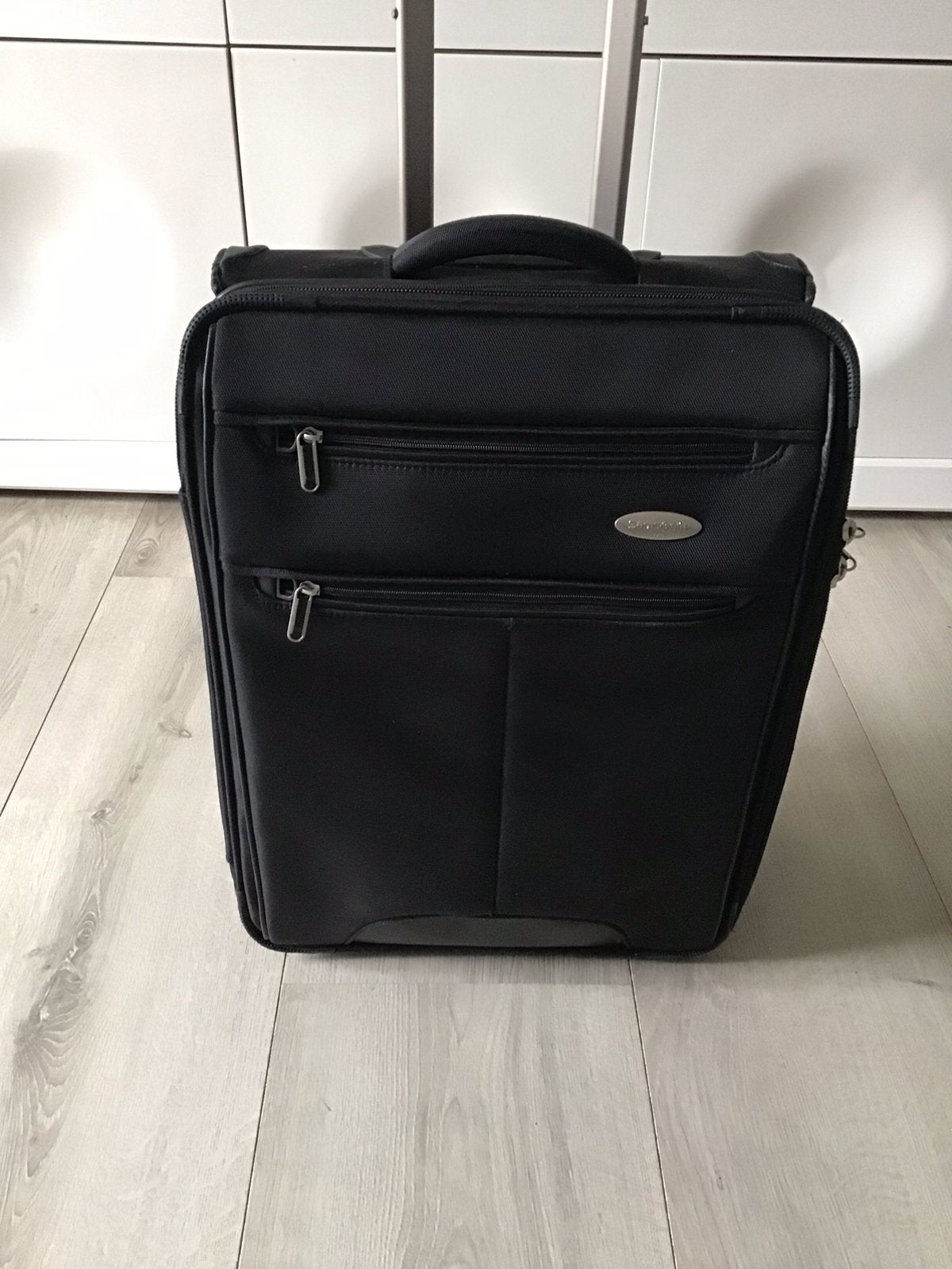 Zwarte Samsonite cabinekoffer cabin case met TSA-slot, Sieraden, Tassen en Uiterlijk, Koffers, Wieltjes, Gebruikt, 50 tot 60 cm