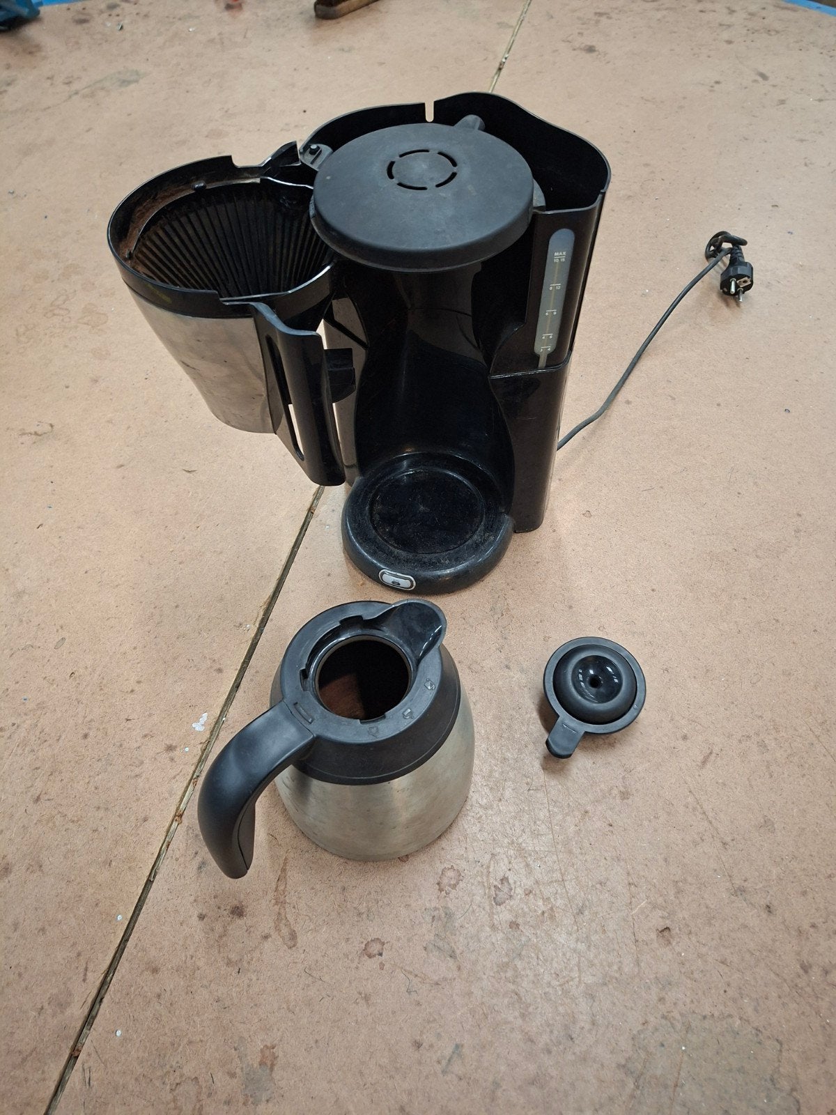 Philips Cafe Gaia koffiezetapparaat met thermoskan, Witgoed en Apparatuur, Koffiezetapparaten, Gebruikt, Koffiemachine, Gemalen koffie
