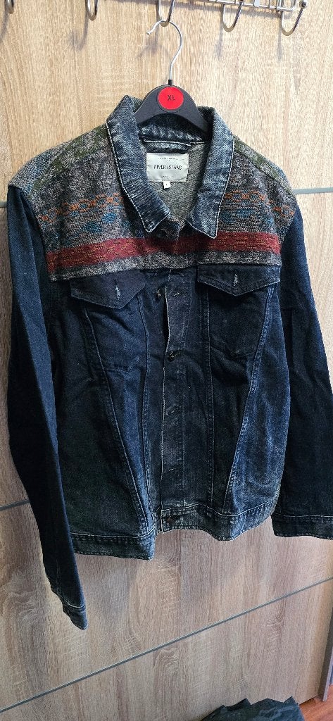 Spijkerjas RiverIsland maat L als nieuw, Maat 52/54 (L), Blauw, Ophalen of Verzenden, Zo goed als nieuw