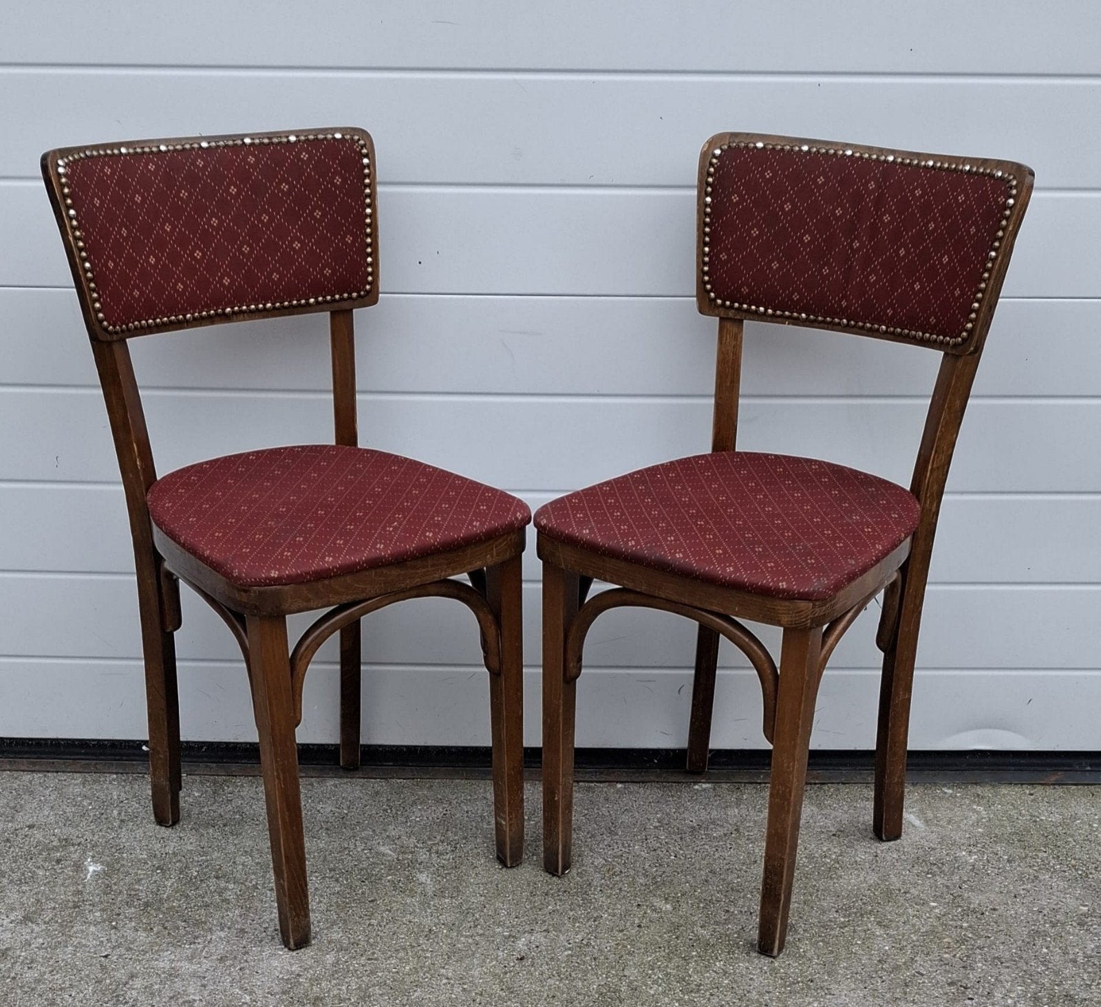 10 x Vintage cafestoelen Thonet bistro cafe stoelen hout, Ophalen of Verzenden, Zo goed als nieuw, Vijf, Zes of meer stoelen, Rood