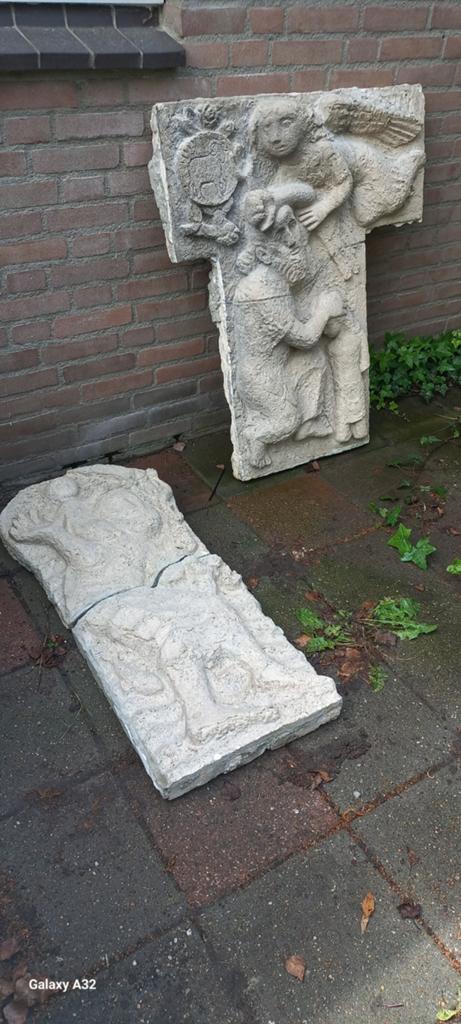 Twee grote stukken Ornamenten Religieus., Antiek en Kunst, Ophalen