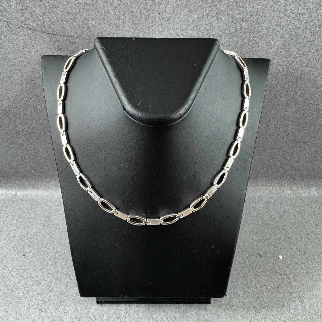 Zilveren Ketting | 35,5g | 44cm | fantasie collier | 403631, Sieraden, Tassen en Uiterlijk, Kettingen, Ophalen of Verzenden, Gebruikt
