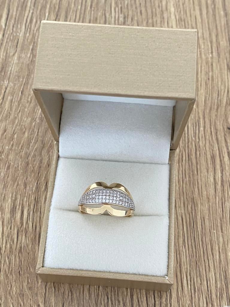 14 karaat gouden ring 585 goud, Nieuw, Ophalen of Verzenden, Met edelsteen, Goud
