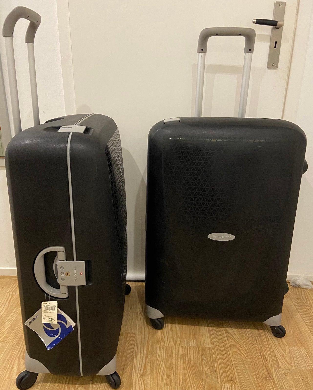 2 Samsonite koffers op wielen, spinners, 88 liter, nieuw!, Ophalen, Hard kunststof, 45 tot 55 cm, Nieuw