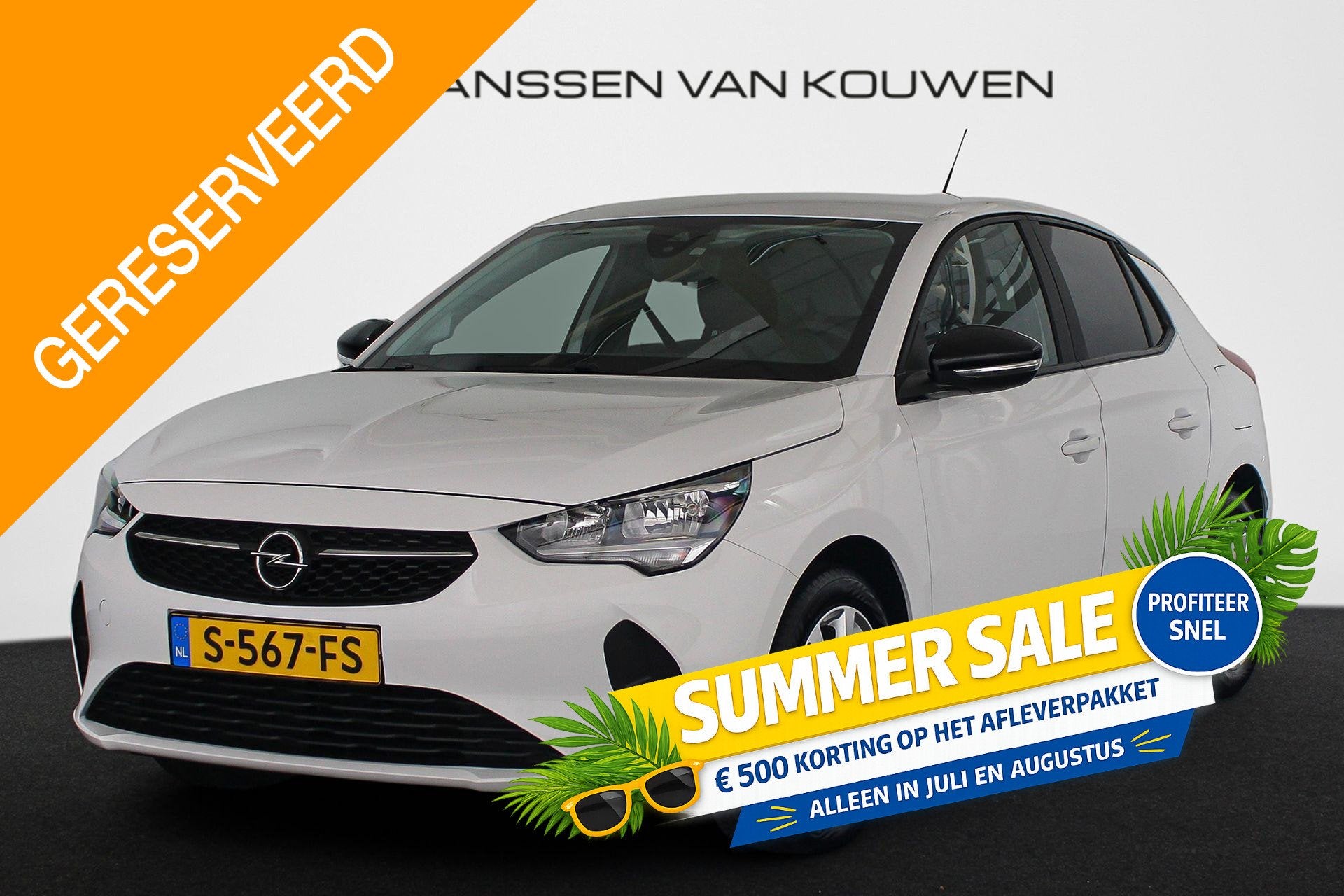 Opel Corsa 1.2 Edition Apple CarPlay Stuurverwarming Parkeer, Voorwielaandrijving, Stof, 1199 cc, Wit