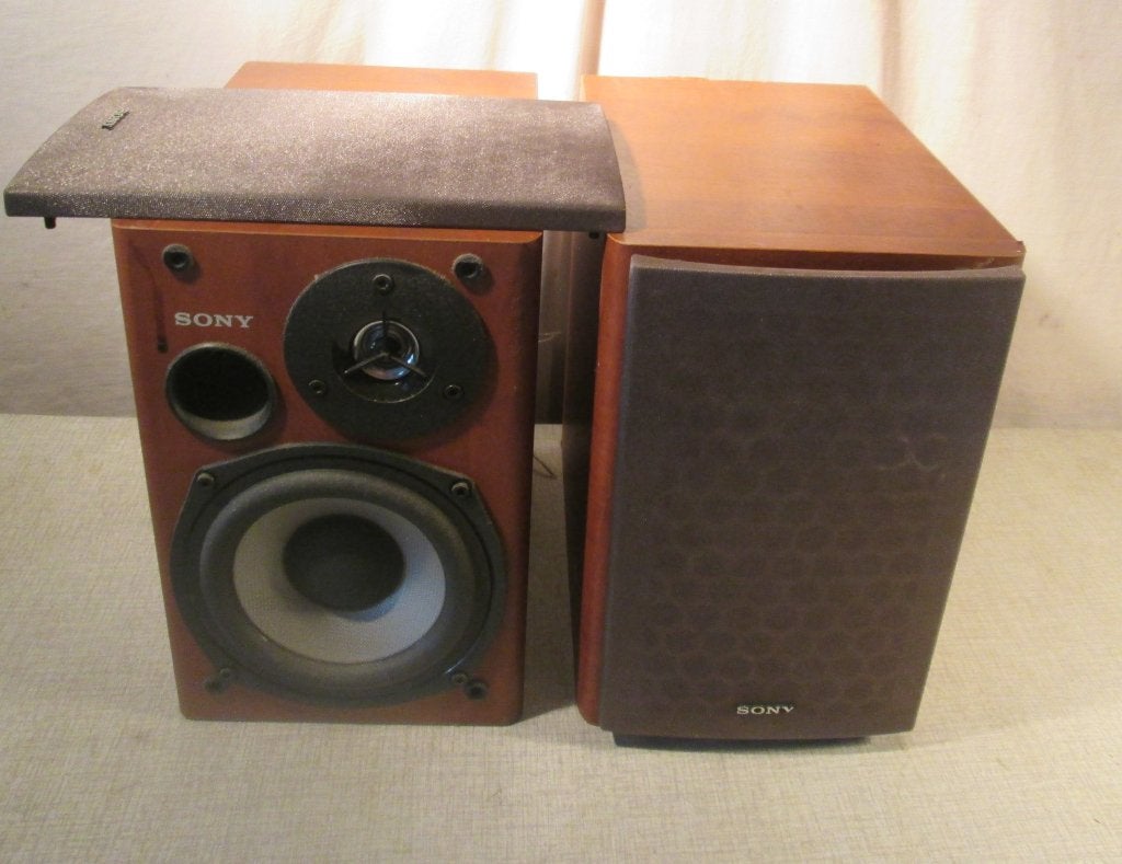 2 Prima Houten Luidsprekers van Sony - 3weg systeem