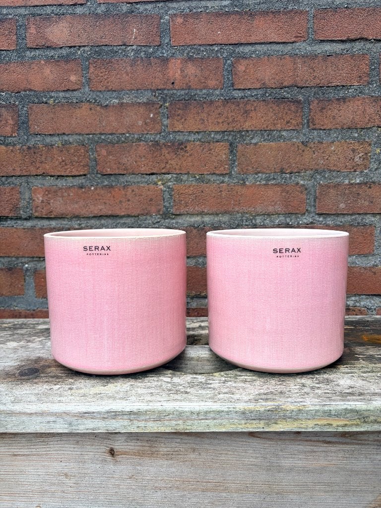 Set van 2 roze Serax bloempotten voor binnen, Ophalen, Gebruikt, Rond, Binnen
