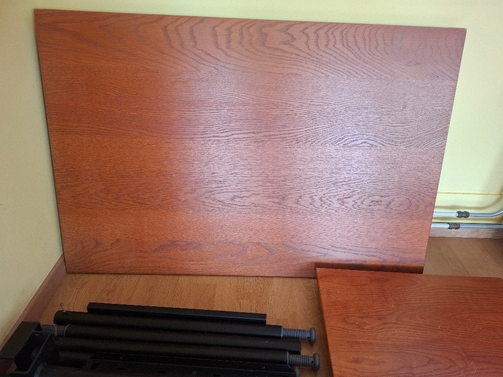 Bureau kersen kleur  1x 120x60 2x 80x60, Ophalen, Overige typen, Hout, Bruin