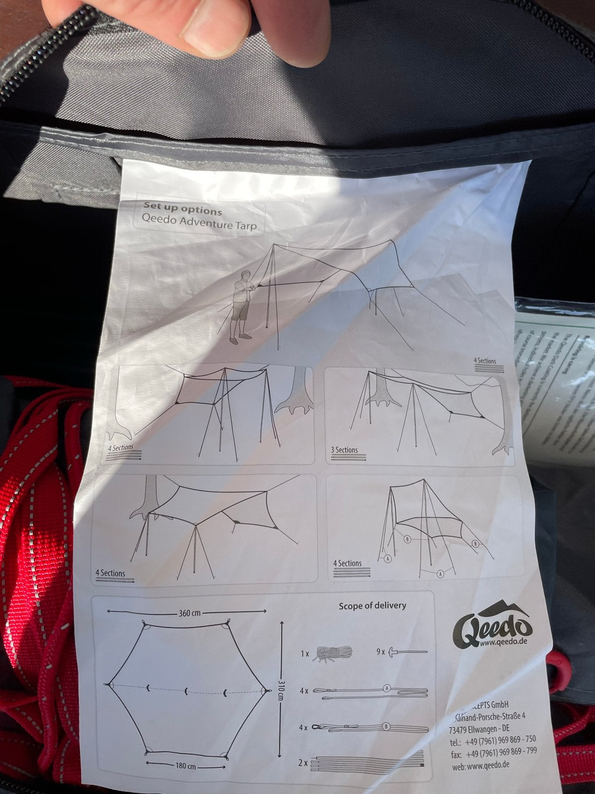 Qeedo Adventure Tarp - Nieuwstaat, Ophalen of Verzenden, Zo goed als nieuw, Tot en met 2